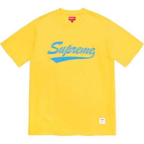 Supreme Intarsia Script S/S Top - Yellow