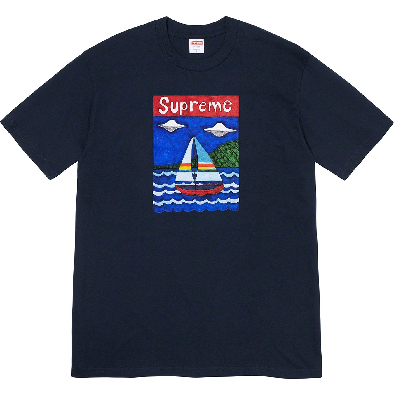 Supreme Sailboat Tee (SS20) - Navy - $38