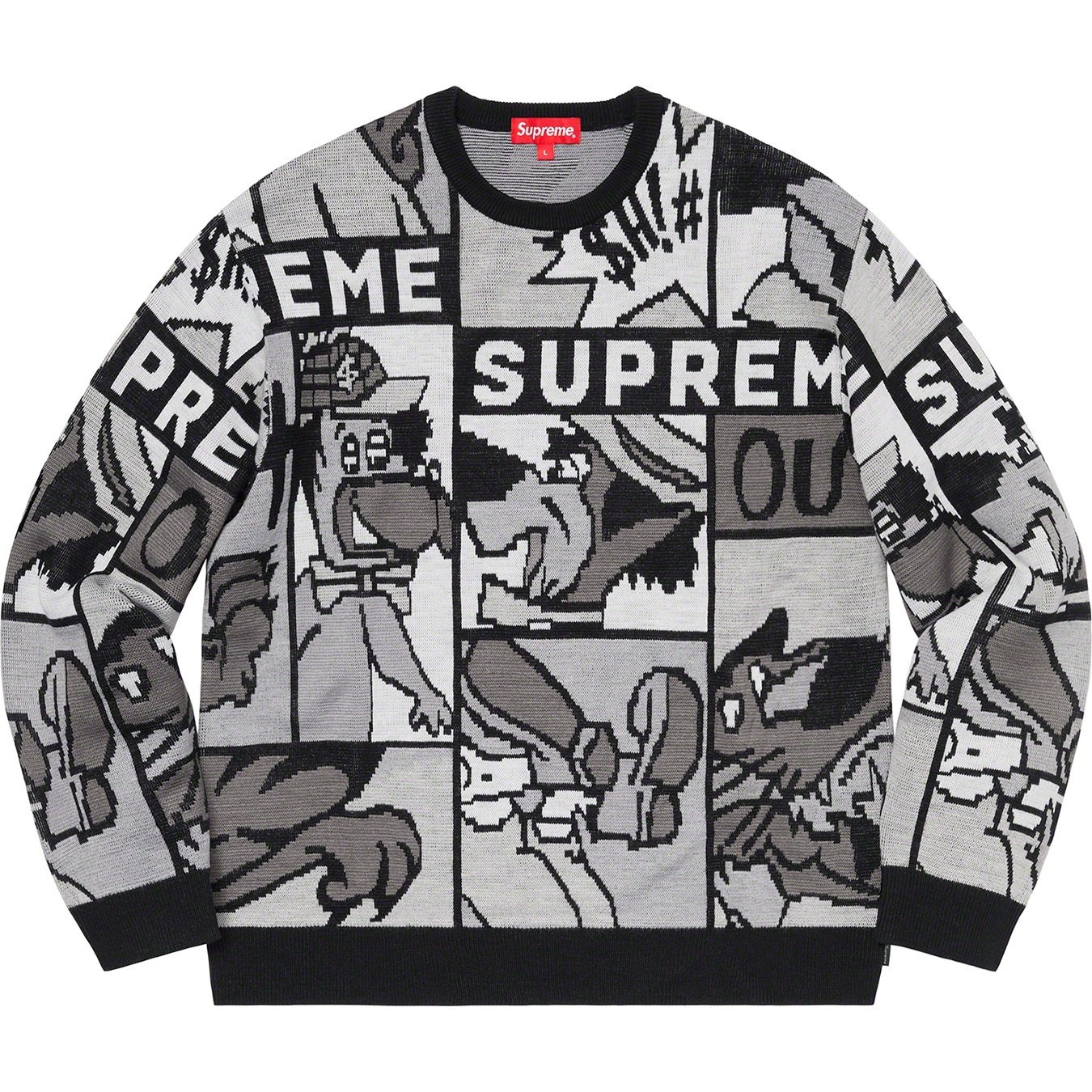 Supreme Cartoon Sweater (SS20) - Black - $158