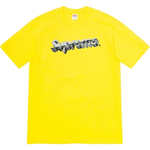 Supreme Chrome Logo Tee - Yellow
