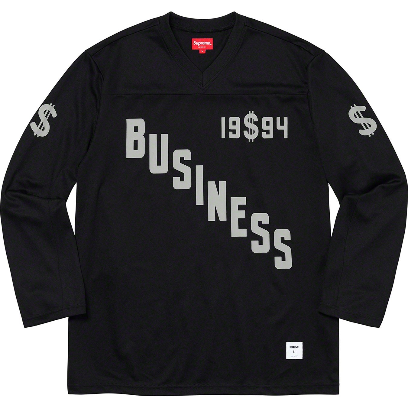 Supreme Business Hockey Jersey (SS20) - Black - $118
