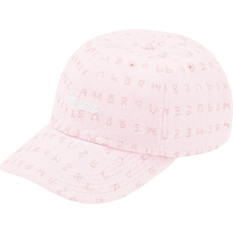 Supreme Jacquard Logos Denim 6-Panel - Pink