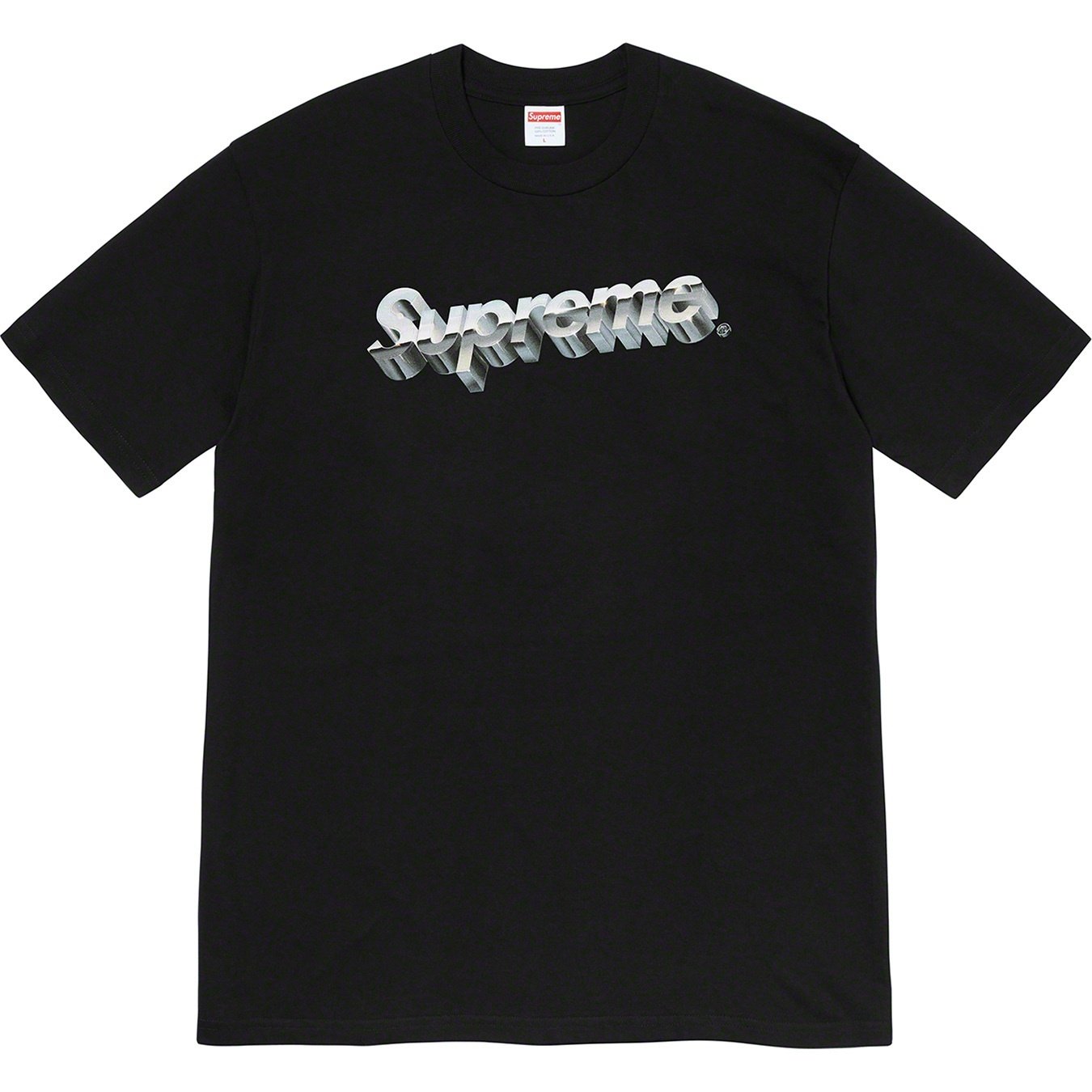 Supreme Chrome Logo Tee (SS20) - Black - $38