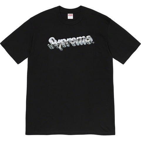 Supreme Chrome Logo Tee - Black