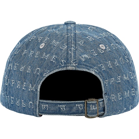 Supreme Jacquard Logos Denim 6-Panel - Blue