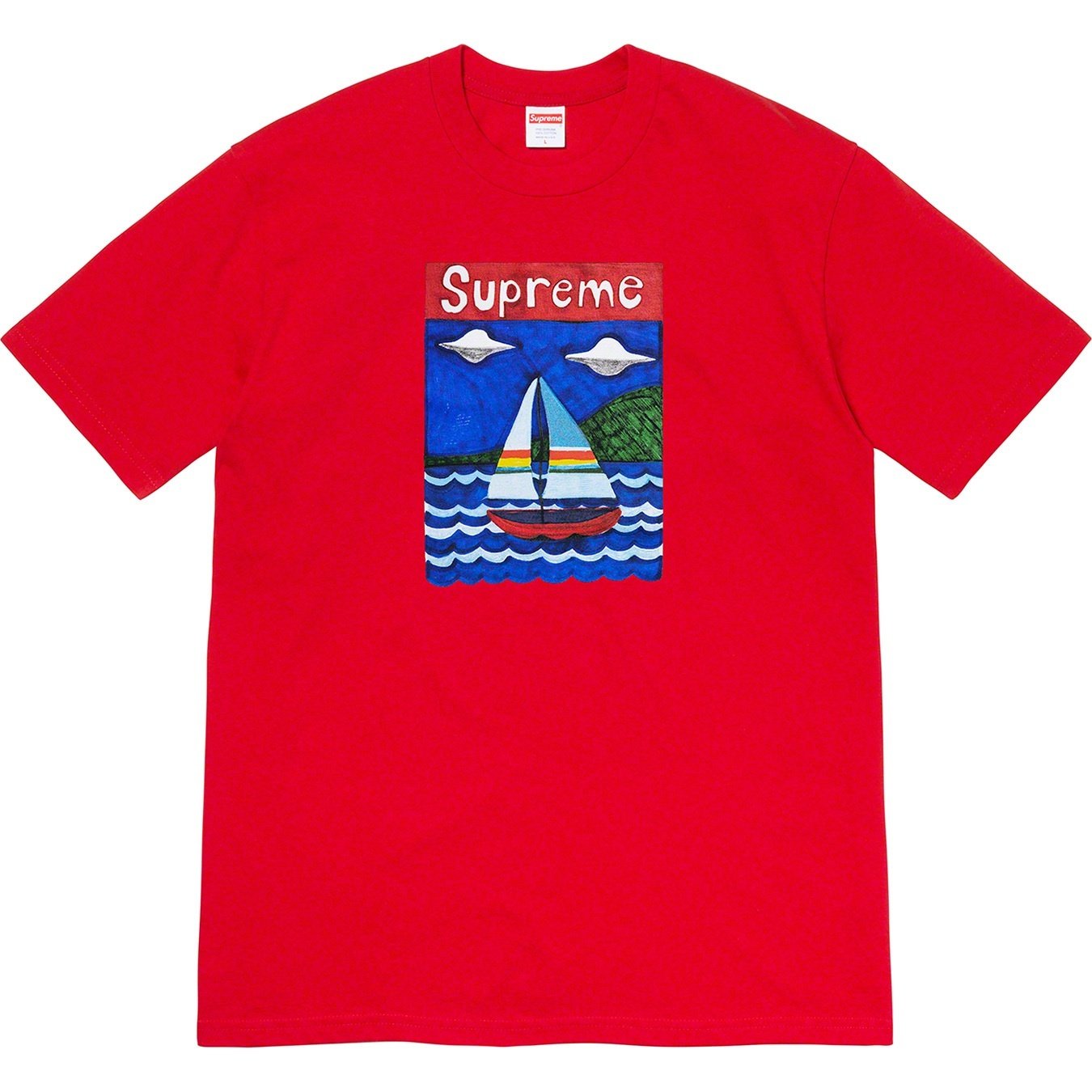 Supreme Sailboat Tee (SS20) - Red - $38