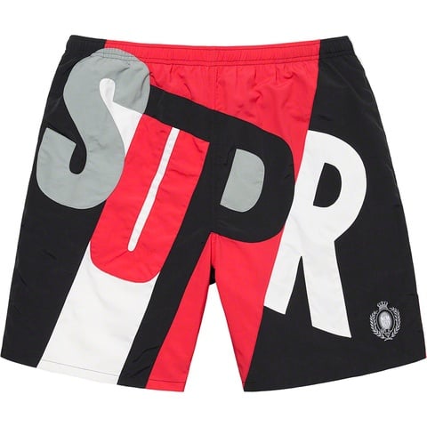 Supreme Big Letter Water Short - Black
