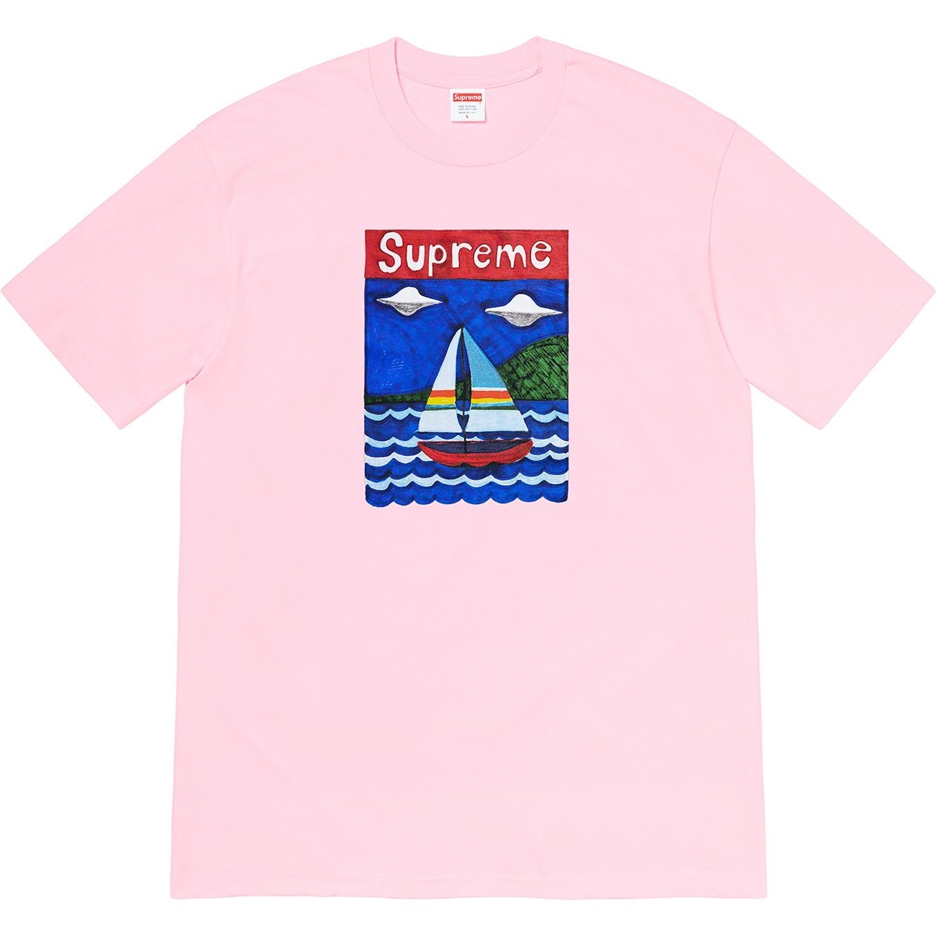 Supreme Sailboat Tee (SS20) - Light Pink - $38