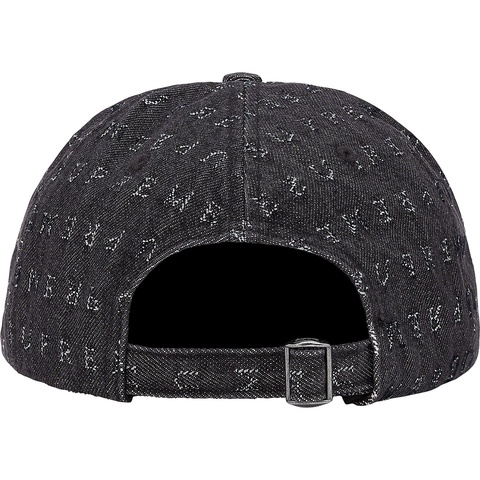 Supreme Jacquard Logos Denim 6-Panel - Black
