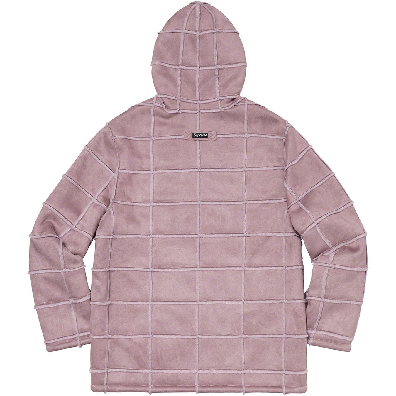 Supreme Faux Suede Patchwork Hooded Jacket (SS20) - Dusty Purple - $288