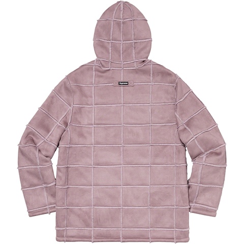 Supreme Faux Suede Patchwork Hooded Jacket - Dusty Purple