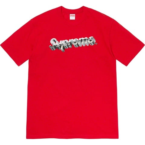 Supreme Chrome Logo Tee - Red