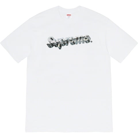 Supreme Chrome Logo Tee - White