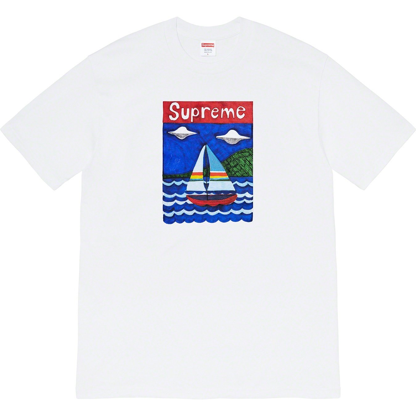 Supreme Sailboat Tee (SS20) - White - $38
