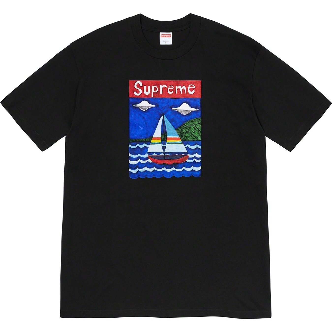 Supreme Sailboat Tee (SS20) - Black - $38
