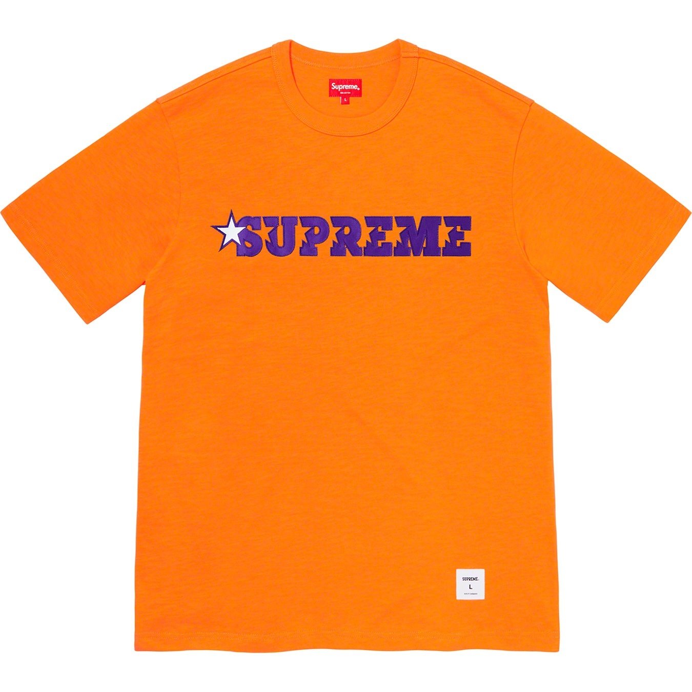 Supreme Star Logo S S Top (SS20) - Orange - $78