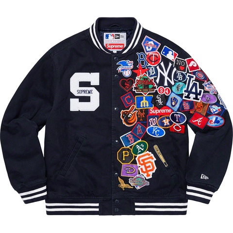 Supreme Supreme®/New Era®/MLB Varsity Jacket - Navy