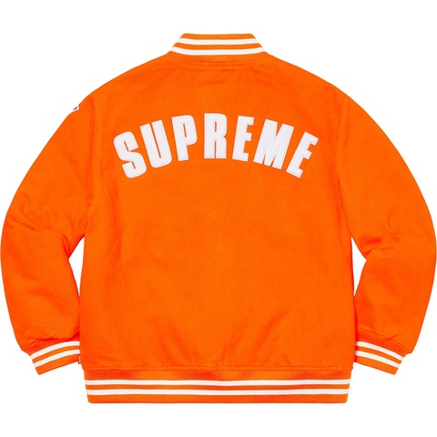 Supreme Supreme®/New Era®/MLB Varsity Jacket - Orange