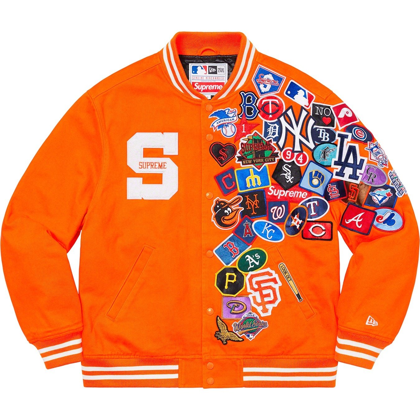 Supreme Supreme New Era MLB Varsity Jacket (SS20) - Orange - $328