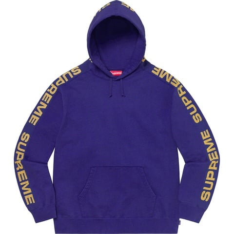 Supreme Metallic Rib Hooded Sweatshirt - Dark Royal