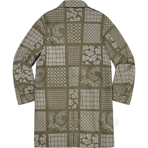 Supreme Military Trench Coat - Olive Paisley