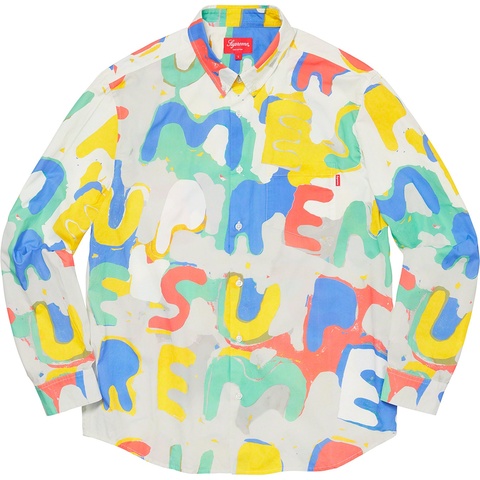 Supreme Painted Logo Shirt - Natural
