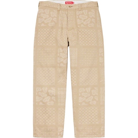 Supreme ペイズリー チノパン ベージュ Paisley Grid Chino Pant - spring/summer 2020 - Supreme