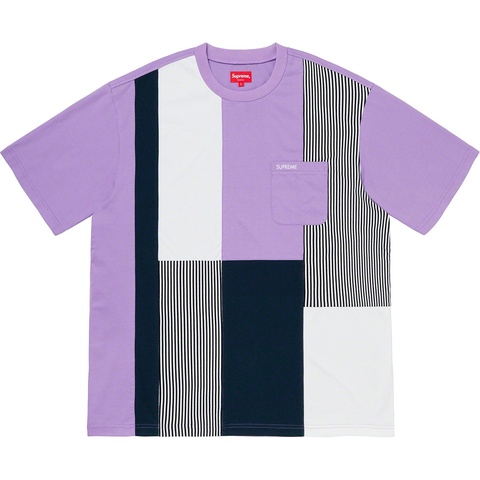 Supreme Patchwork Pocket Tee - Light Purple