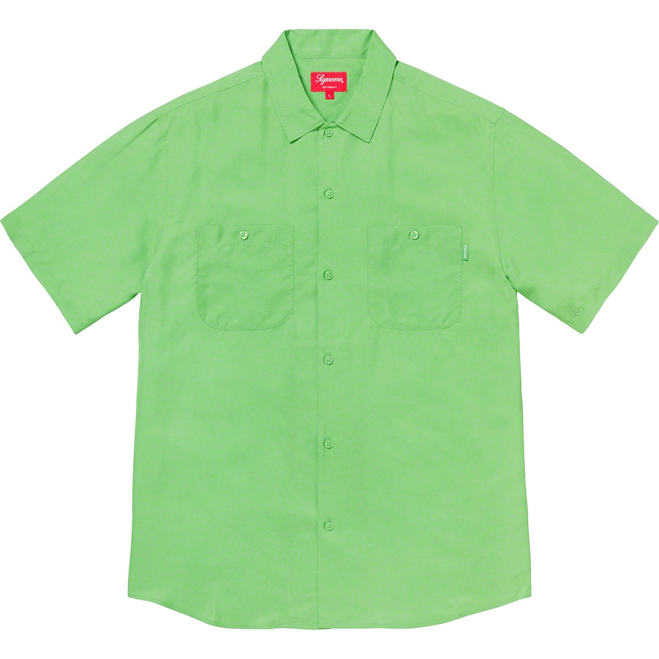 Supreme Silk S S Work Shirt (SS20) - Light Green - $158
