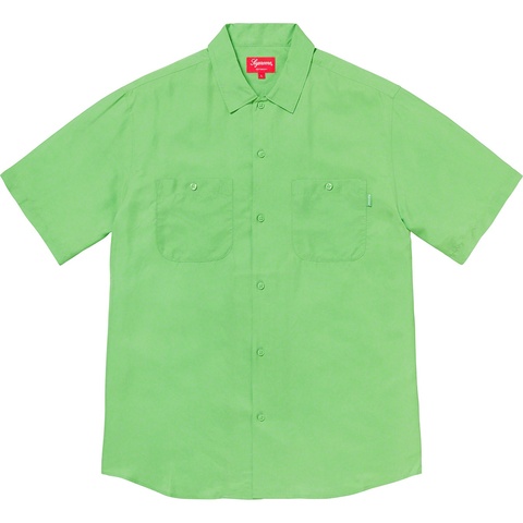 Supreme Silk S/S Work Shirt - Light Green
