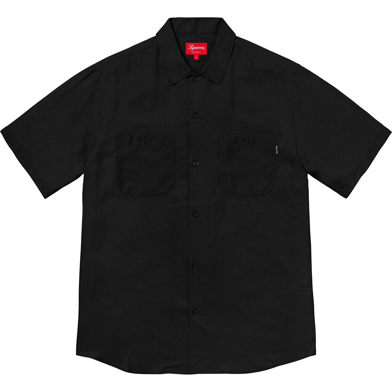 Supreme Silk S S Work Shirt (SS20) - Black - $158