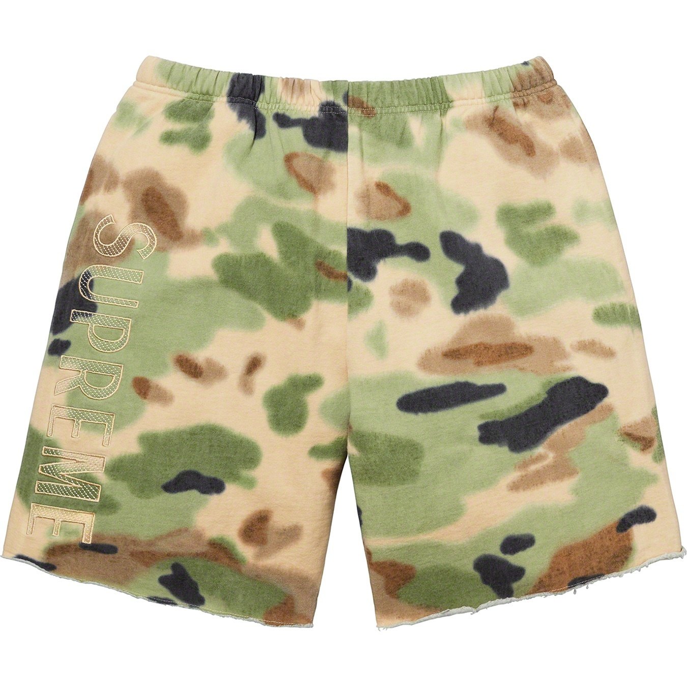 Supreme Overdyed Sweatshort (SS20) - Painted Camo - $118