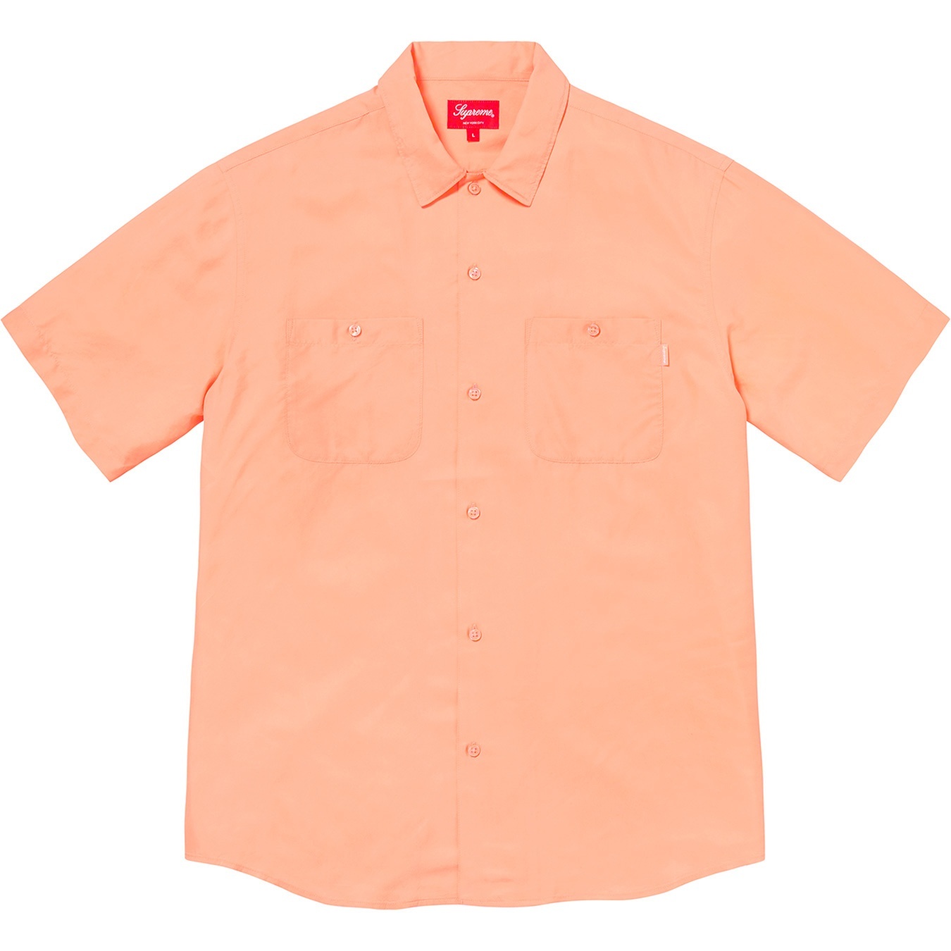Supreme Silk S S Work Shirt (SS20) - Peach - $158