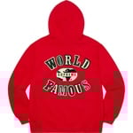 Supreme World Famous Zip Up Hooded Sweatshirt (SS20) - Red
