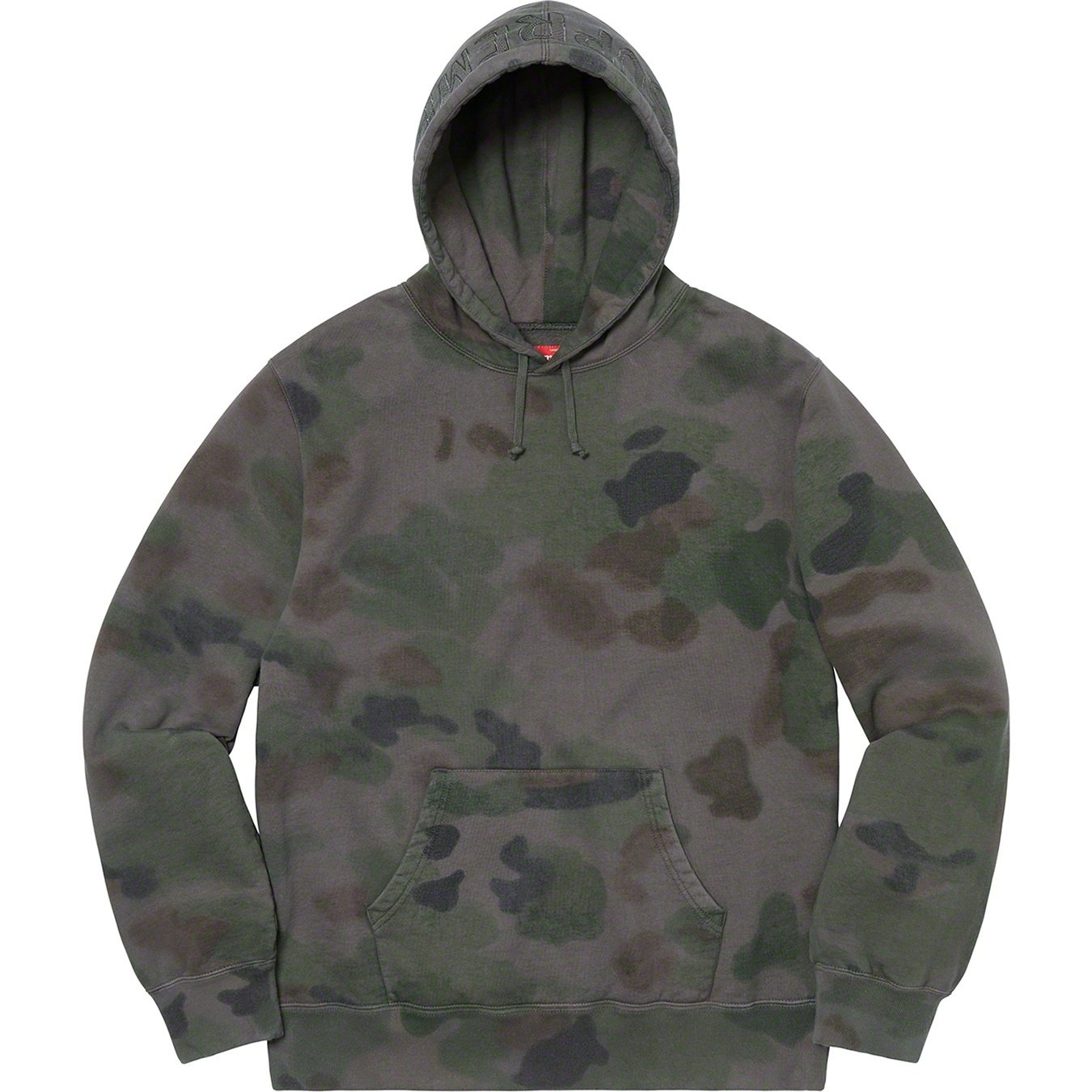 Supreme Overdyed Hooded Sweatshirt (SS20) - Black Painted Camo - $148