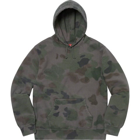 Supreme Overdyed Hooded Sweatshirt - Black Painted Camo