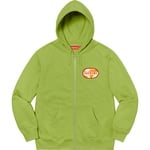 Supreme World Famous Zip Up Hooded Sweatshirt (SS20) - Lime