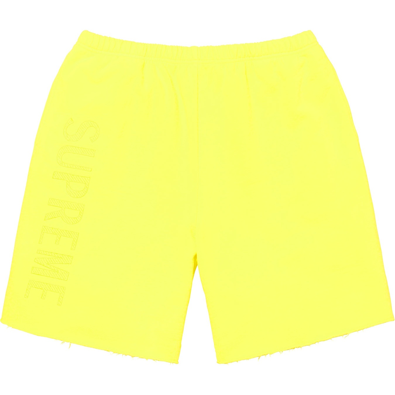 Supreme Overdyed Sweatshort (SS20) - Bright Yellow - $118