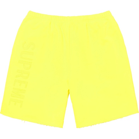 Supreme Overdyed Sweatshort - Bright Yellow