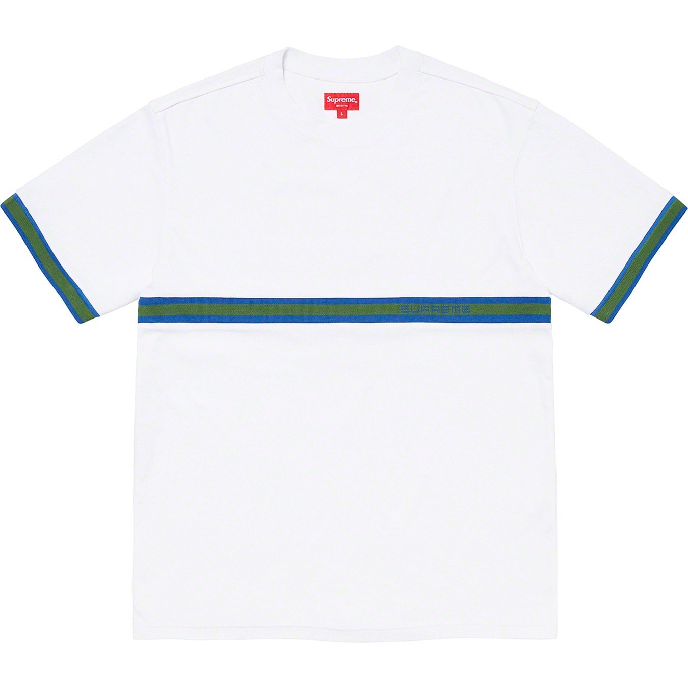Supreme Knit Stripe S S Top (SS20) - White - $88