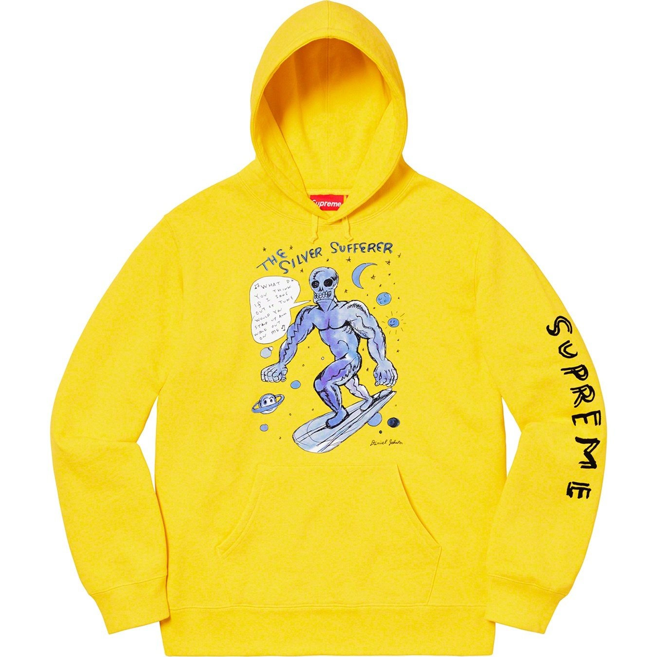 Supreme Daniel Johnston Hooded Sweatshirt (SS20) - Lemon - $158