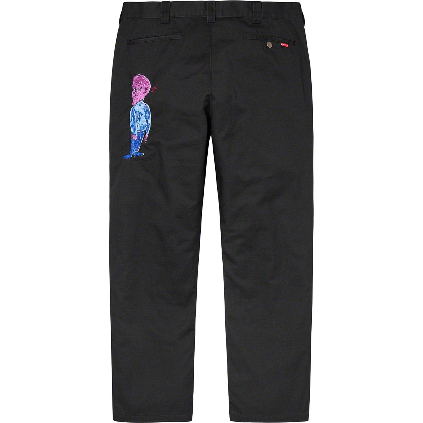 Supreme Daniel Johnston Embroidered Work Pant (SS20) - Black - $158