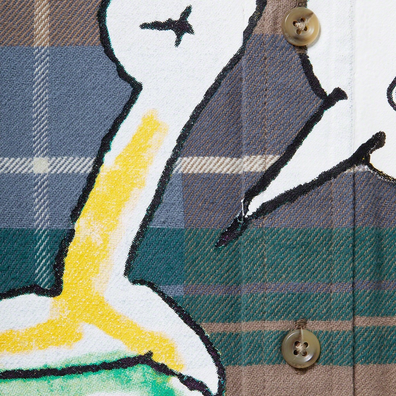 Supreme Daniel Johnston Plaid Shirt (SS20) - Tan - $148