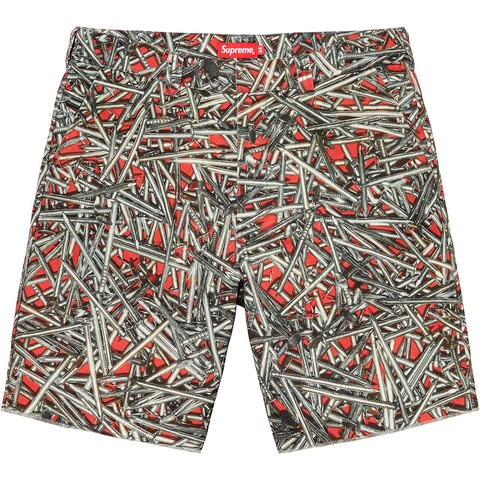 Supreme Nails Work Short - Red