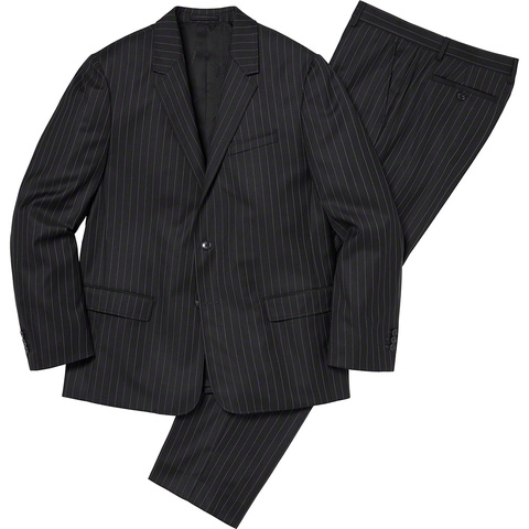 Supreme Wool Suit - Black Pinstripe