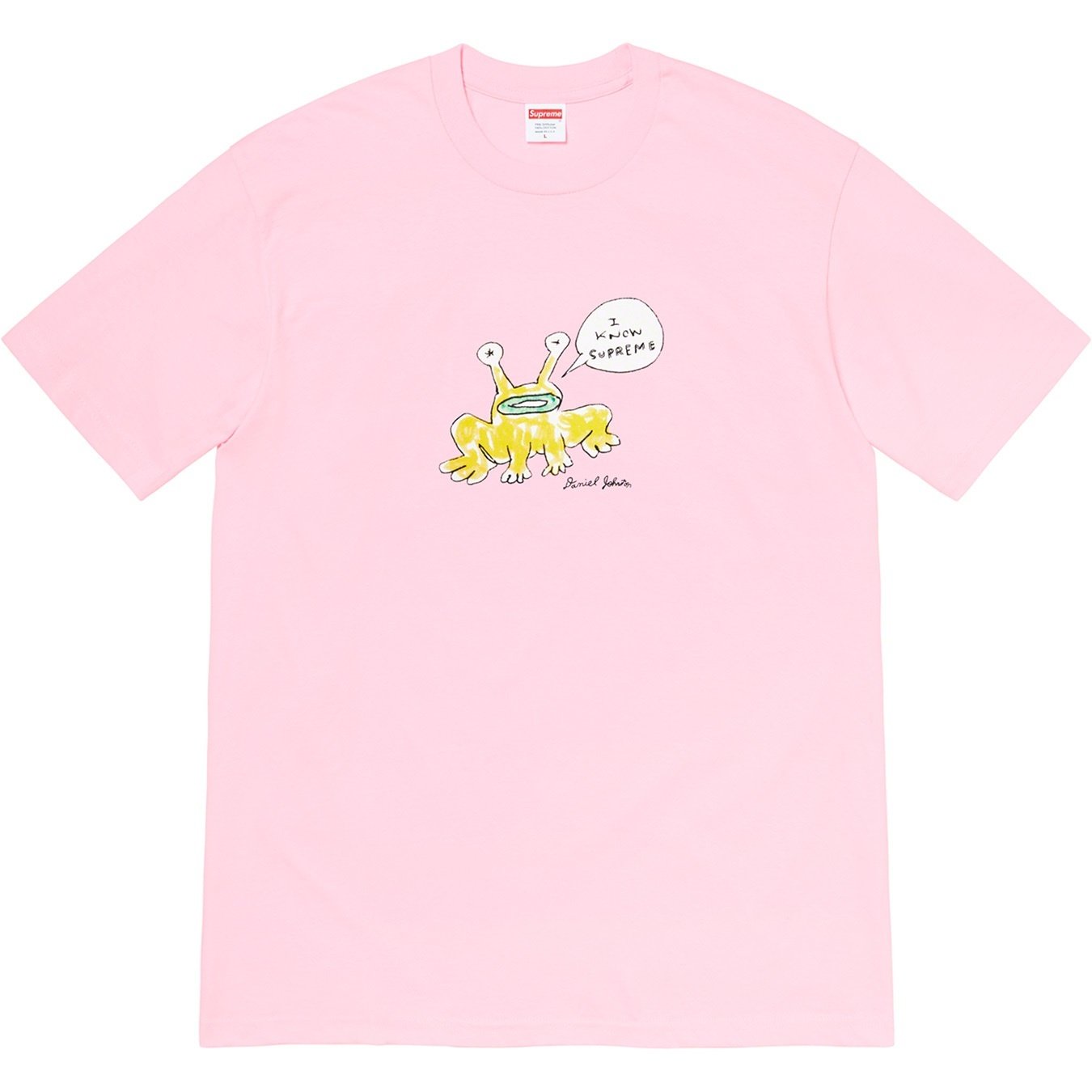 Supreme Daniel Johnston Frog Tee (SS20) - Light Pink - $44