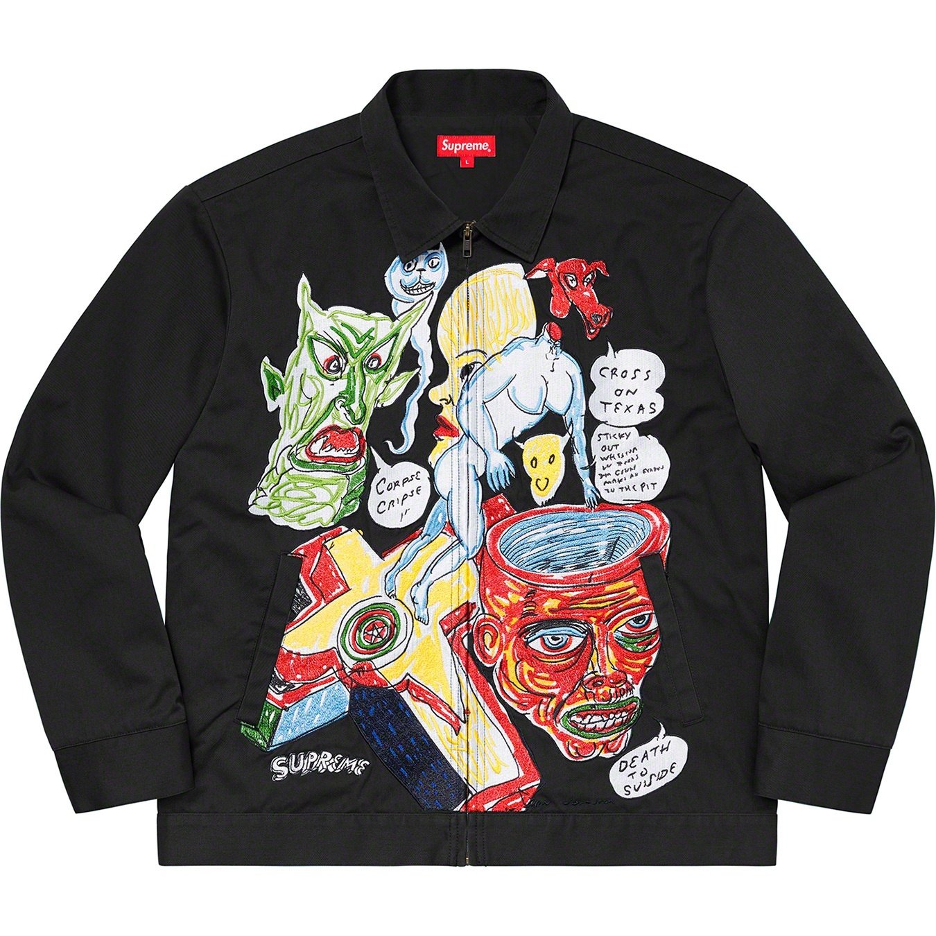 【⭐︎最終値下げ⭐︎】supreme ×ダニエルジョンストン Work Jacket Supreme Daniel Johnston Embroidered Work Jacket (SS20) - $238