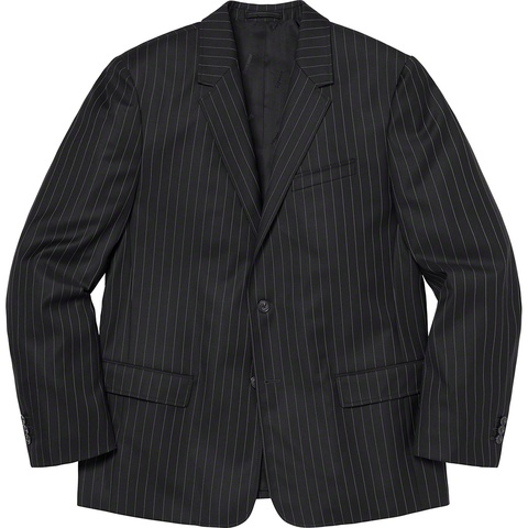 Supreme Wool Suit - Black Pinstripe