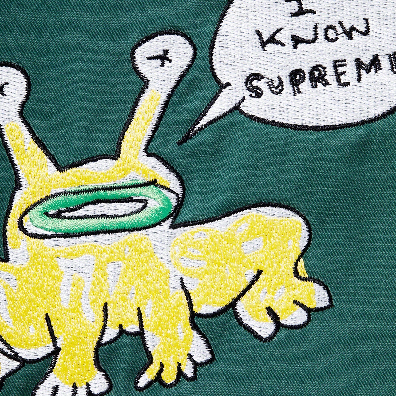 Supreme Daniel Johnston Embroidered Work Pant (SS20) - Work Green - $158