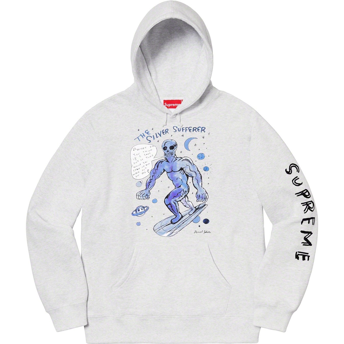 Supreme Daniel Johnston Hooded Sweatshirt (SS20) - Ash Grey - $158